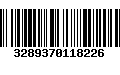 Código de Barras 3289370118226