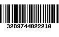 Código de Barras 3289744022210