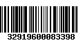 Código de Barras 32919600083398