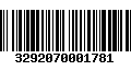 Código de Barras 3292070001781