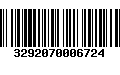 Código de Barras 3292070006724