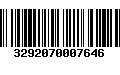 Código de Barras 3292070007646