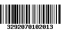 Código de Barras 3292070102013