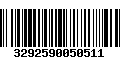 Código de Barras 3292590050511