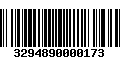 Código de Barras 3294890000173