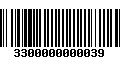 Código de Barras 3300000000039