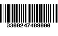 Código de Barras 3300247489000