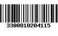 Código de Barras 3300810204115