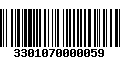 Código de Barras 3301070000059