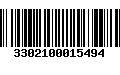 Código de Barras 3302100015494