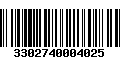 Código de Barras 3302740004025