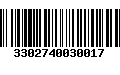 Código de Barras 3302740030017