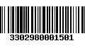 Código de Barras 3302980001501