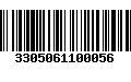 Código de Barras 3305061100056