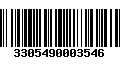 Código de Barras 3305490003546