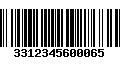 Código de Barras 3312345600065