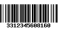 Código de Barras 3312345608160