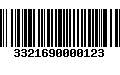 Código de Barras 3321690000123