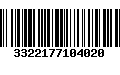 Código de Barras 3322177104020