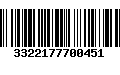 Código de Barras 3322177700451