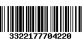 Código de Barras 3322177704220