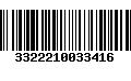 Código de Barras 3322210033416