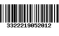 Código de Barras 3322219052012