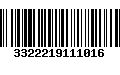 Código de Barras 3322219111016