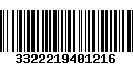 Código de Barras 3322219401216