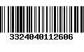 Código de Barras 3324040112606