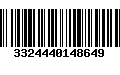 Código de Barras 3324440148649