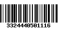 Código de Barras 3324440501116