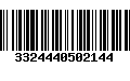 Código de Barras 3324440502144