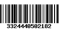 Código de Barras 3324440502182