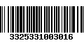 Código de Barras 3325331003016