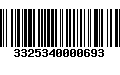 Código de Barras 3325340000693