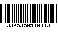 Código de Barras 3325350510113