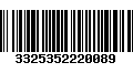 Código de Barras 3325352220089