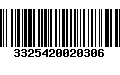 Código de Barras 3325420020306