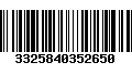 Código de Barras 3325840352650