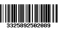 Código de Barras 3325892502089