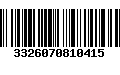 Código de Barras 3326070810415