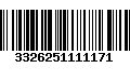 Código de Barras 3326251111171