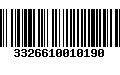 Código de Barras 3326610010190