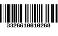 Código de Barras 3326610010268