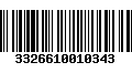 Código de Barras 3326610010343