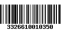 Código de Barras 3326610010350