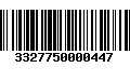 Código de Barras 3327750000447