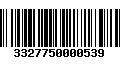 Código de Barras 3327750000539