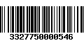 Código de Barras 3327750000546